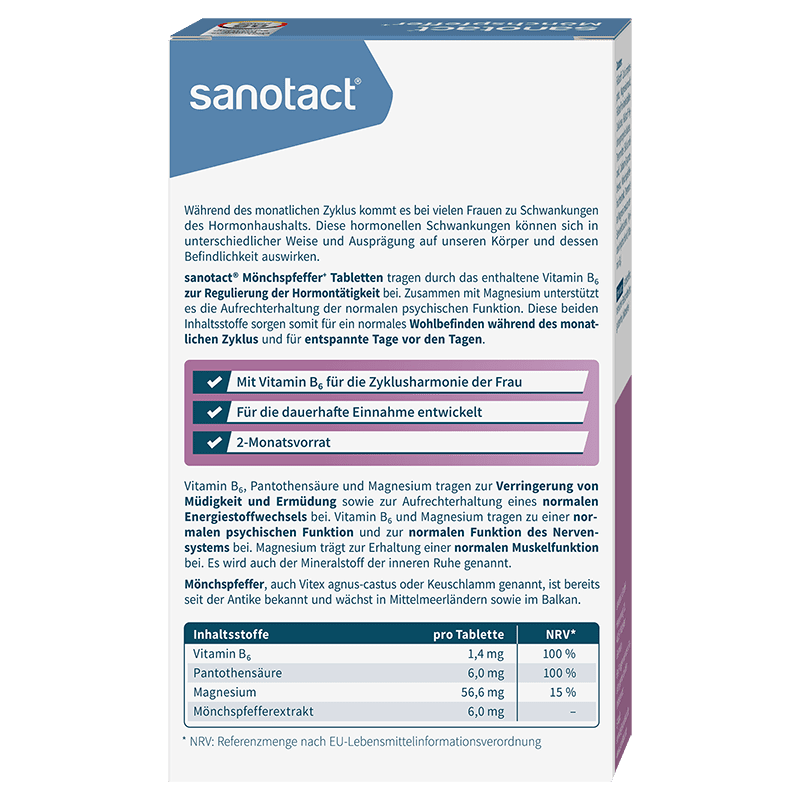 sanotact Mönchspfeffer Inhalt