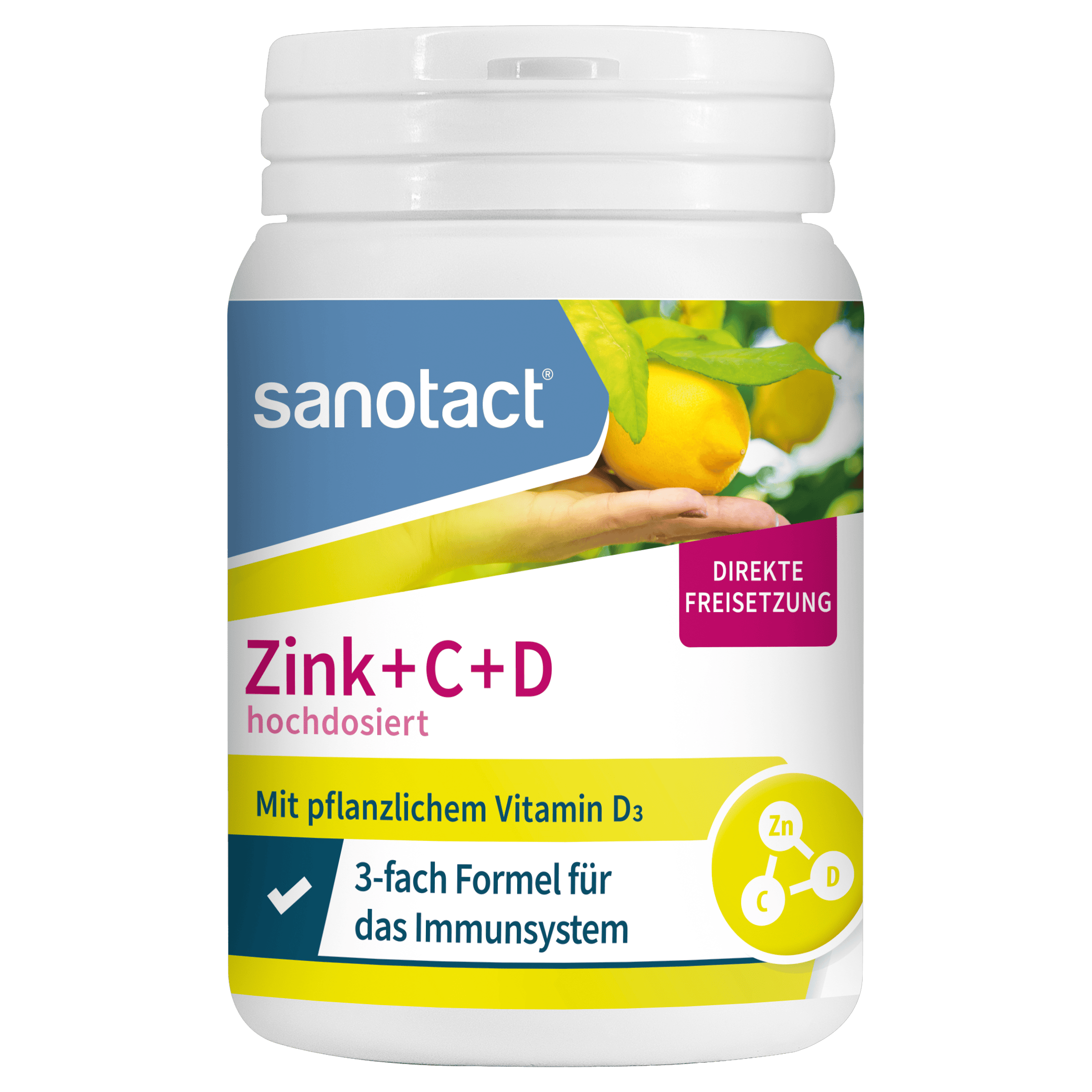 Zinc + C + D high dose lemon